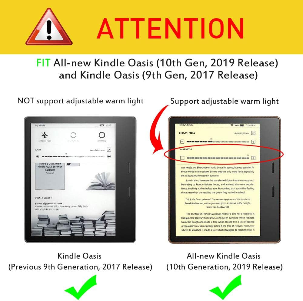 Fintie Origami Case for 7" Kindle Oasis (10Th/9Th Generation, 2019/2017 Release) - Slim Fit Stand Cover Support Hands Free Reading with Auto Wake Sleep, Black
