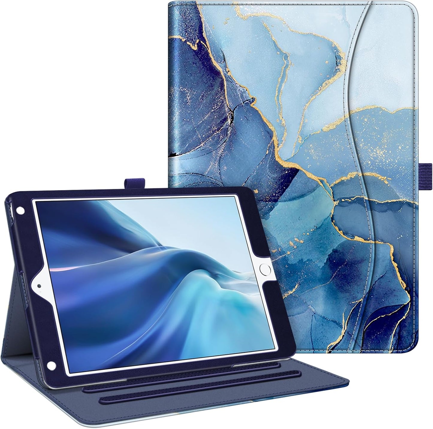 Fintie Case for Ipad 6Th / 5Th Generation (2018 2017 Model, 9.7 Inch), Ipad Air 2 / Air 1 (9.7 Inch) - [Corner Protection] Multi-Angle Viewing Stand Cover with Pocket, US Flag