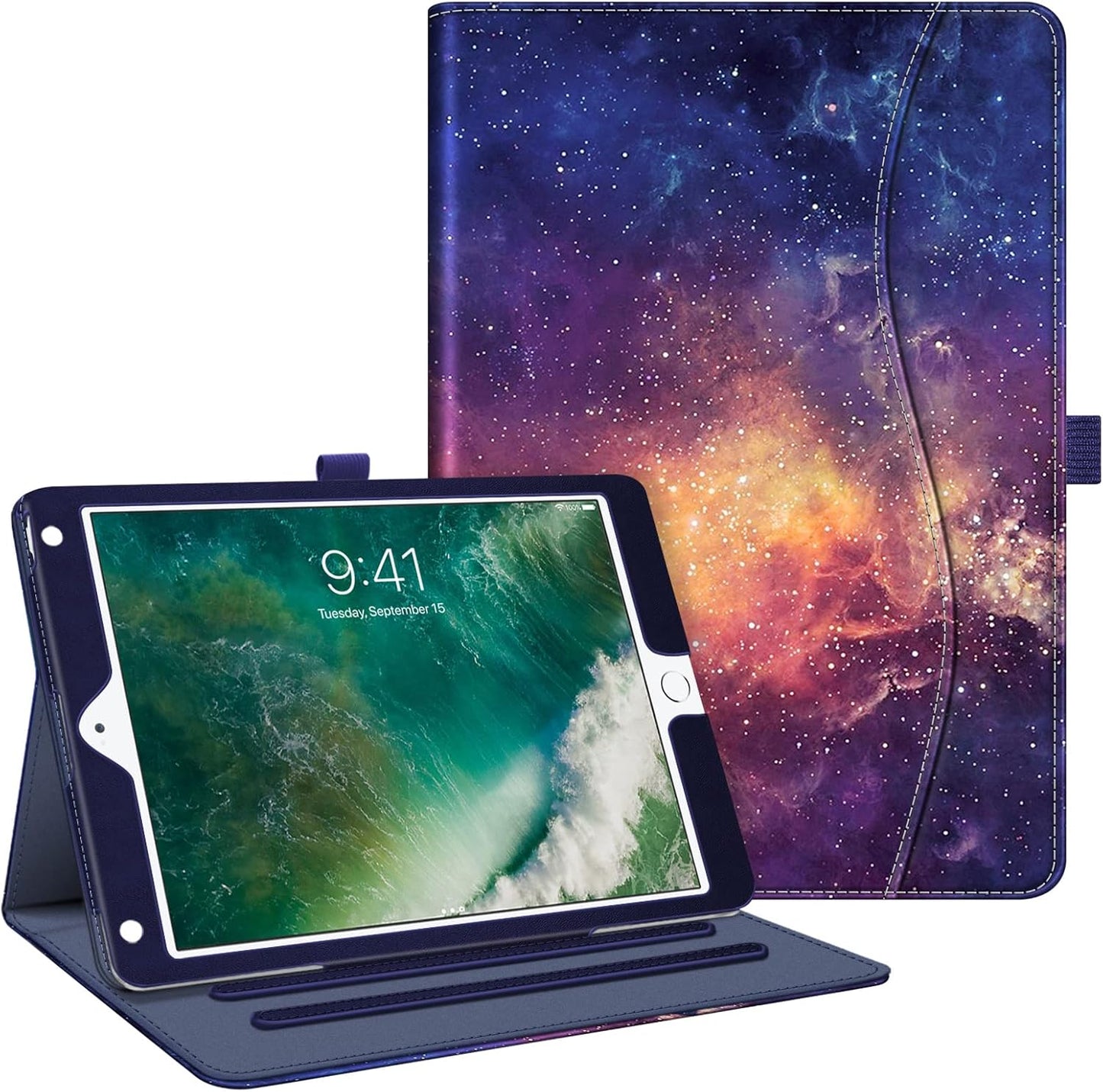 Fintie Case for Ipad 6Th / 5Th Generation (2018 2017 Model, 9.7 Inch), Ipad Air 2 / Air 1 (9.7 Inch) - [Corner Protection] Multi-Angle Viewing Stand Cover with Pocket, US Flag