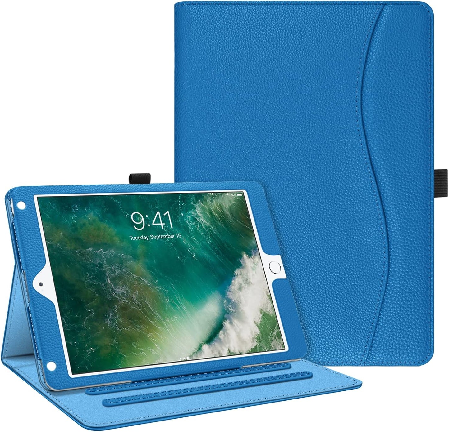 Fintie Case for Ipad 6Th / 5Th Generation (2018 2017 Model, 9.7 Inch), Ipad Air 2 / Air 1 (9.7 Inch) - [Corner Protection] Multi-Angle Viewing Stand Cover with Pocket, US Flag