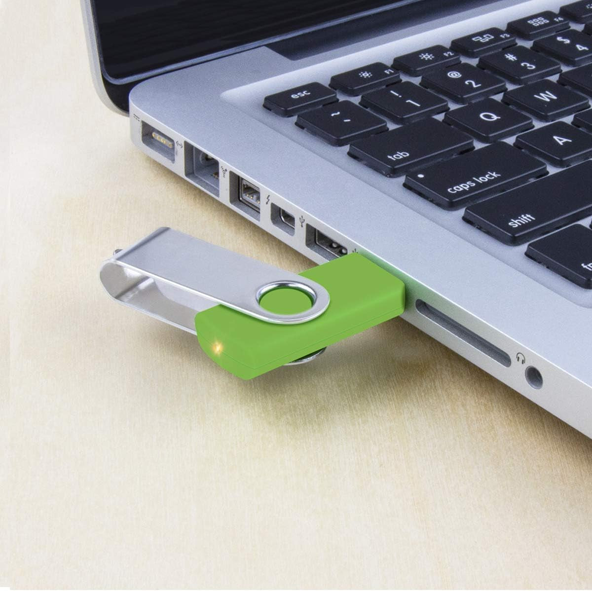 8GB Flash Drive, SRVR Thumb Drives 5 Pack, 8 Gig USB Drive with Lanyards Metal Swivel 8GB USB Memory Stick Pen Drive with LED Indicator(5 Mixed Color)