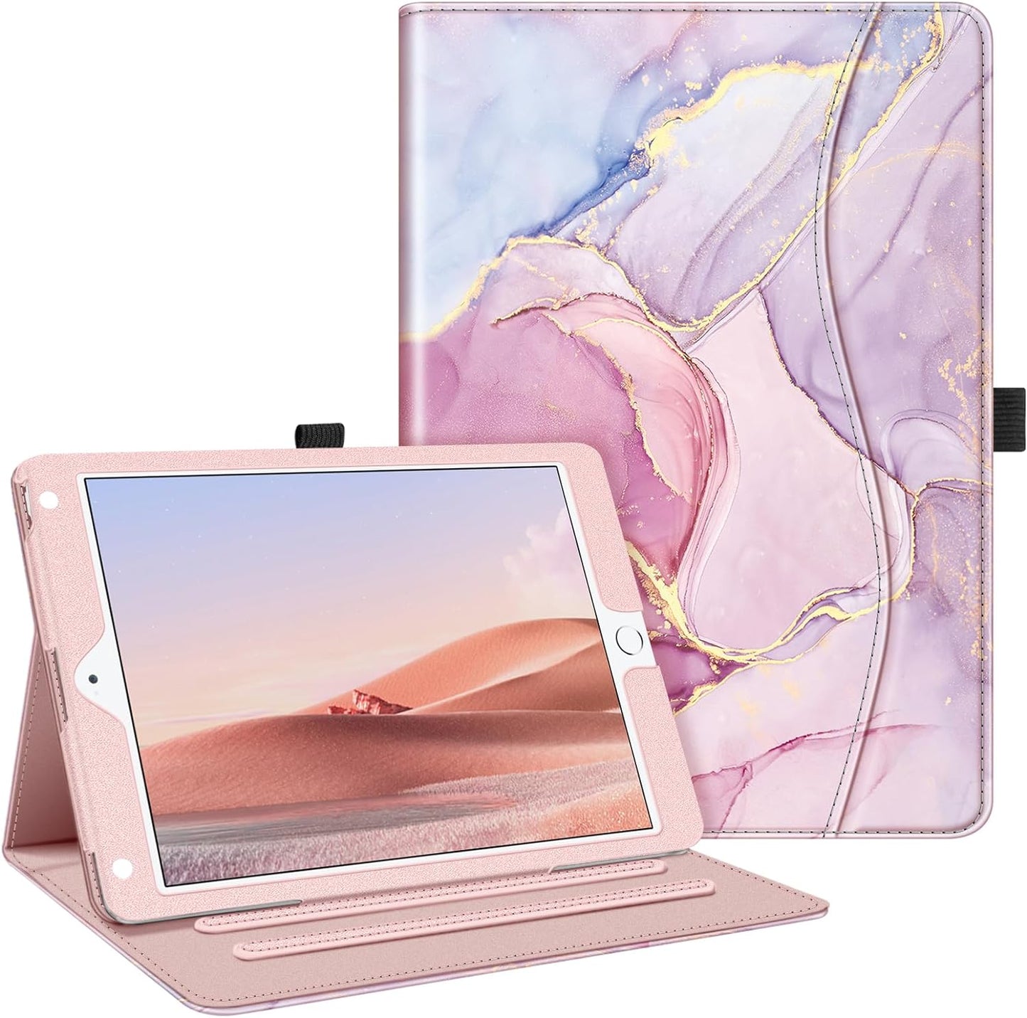 Fintie Case for Ipad 6Th / 5Th Generation (2018 2017 Model, 9.7 Inch), Ipad Air 2 / Air 1 (9.7 Inch) - [Corner Protection] Multi-Angle Viewing Stand Cover with Pocket, US Flag