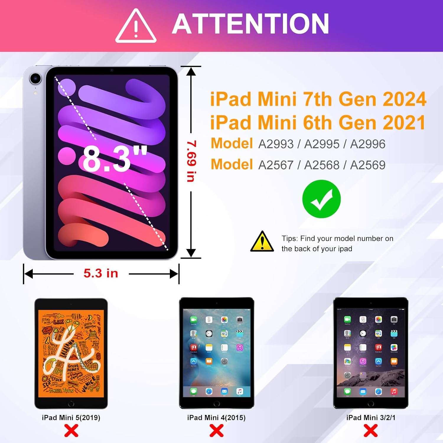 DTTO Case for Ipad Mini 7 (A17 Pro) 2024 / Ipad Mini 6 2021 8.3 Inch with Pencil Holder, Multi-Angle Magnetic Standing Cover for Ipad Mini 7Th/6Th Generation [Auto Wake/Sleep], Rose Gold