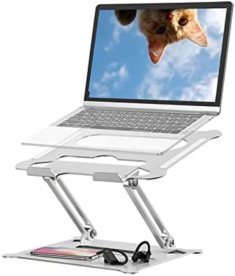 Adjustable Laptop Stand,Suturun Aluminum Laptop Computer Stand Rriser&Multi-Angle Stand with Heat-Vent to Elevate Laptop Holder Compatible for Mac,Notebook,Macbook Pro/Air,Lenovo,Dell More10-17 Laptop