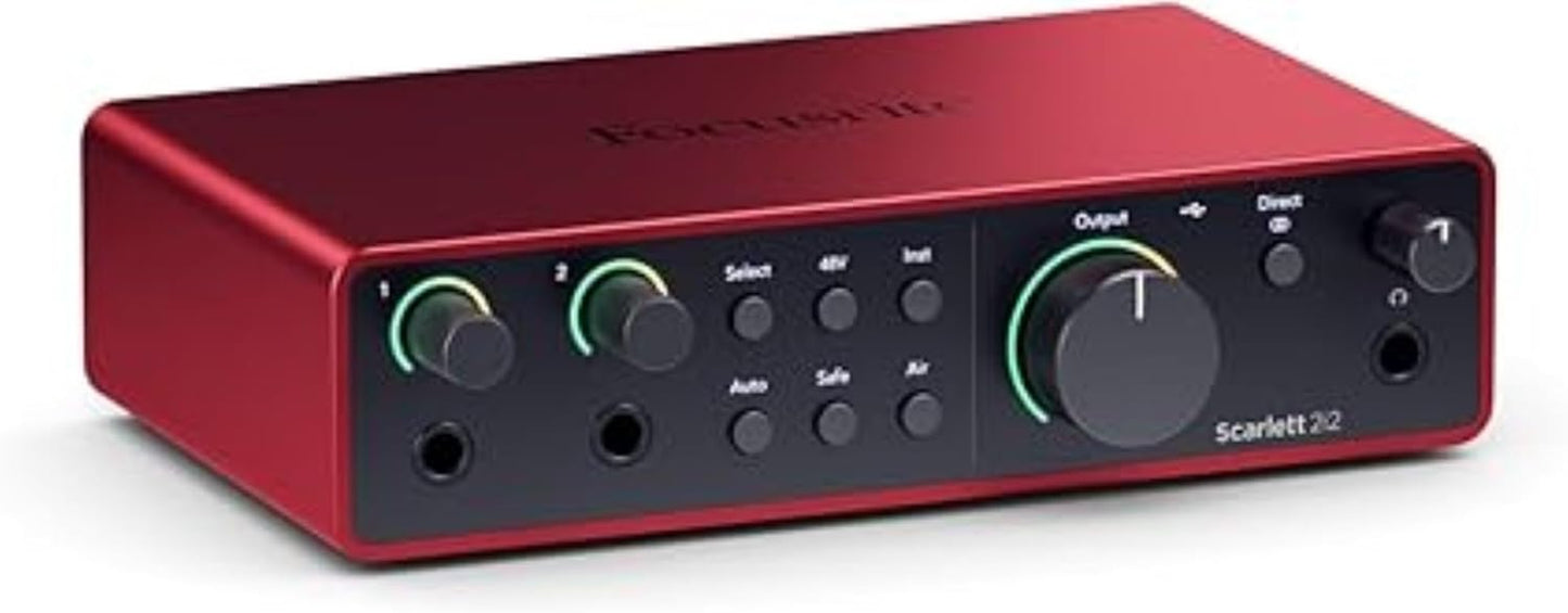 Focusrite Scarlett Solo Studio 3Rd Gen USB Audio Interface Bundle for the Guitarist, Vocalist or Producer with Condenser Microphone and Headphones for Recording, Songwriting, Streaming and Podcasting