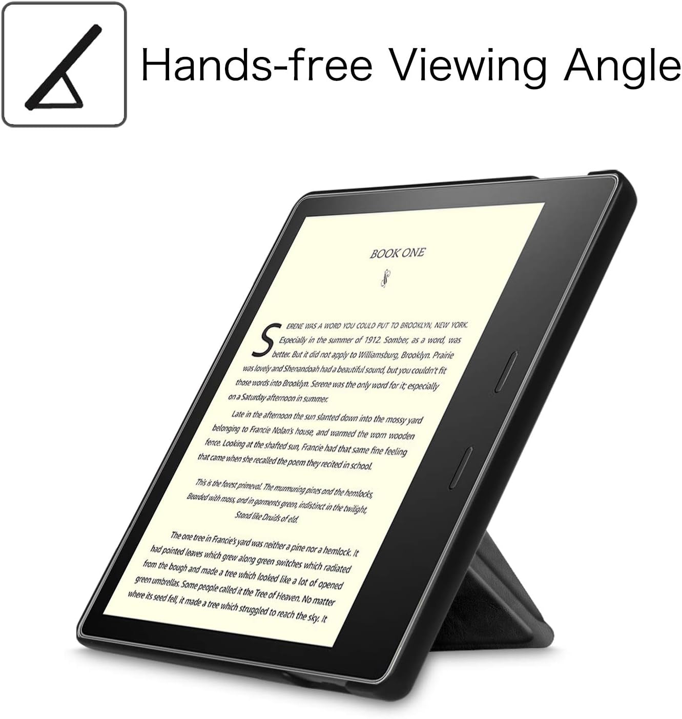 Fintie Origami Case for 7" Kindle Oasis (10Th/9Th Generation, 2019/2017 Release) - Slim Fit Stand Cover Support Hands Free Reading with Auto Wake Sleep, Black
