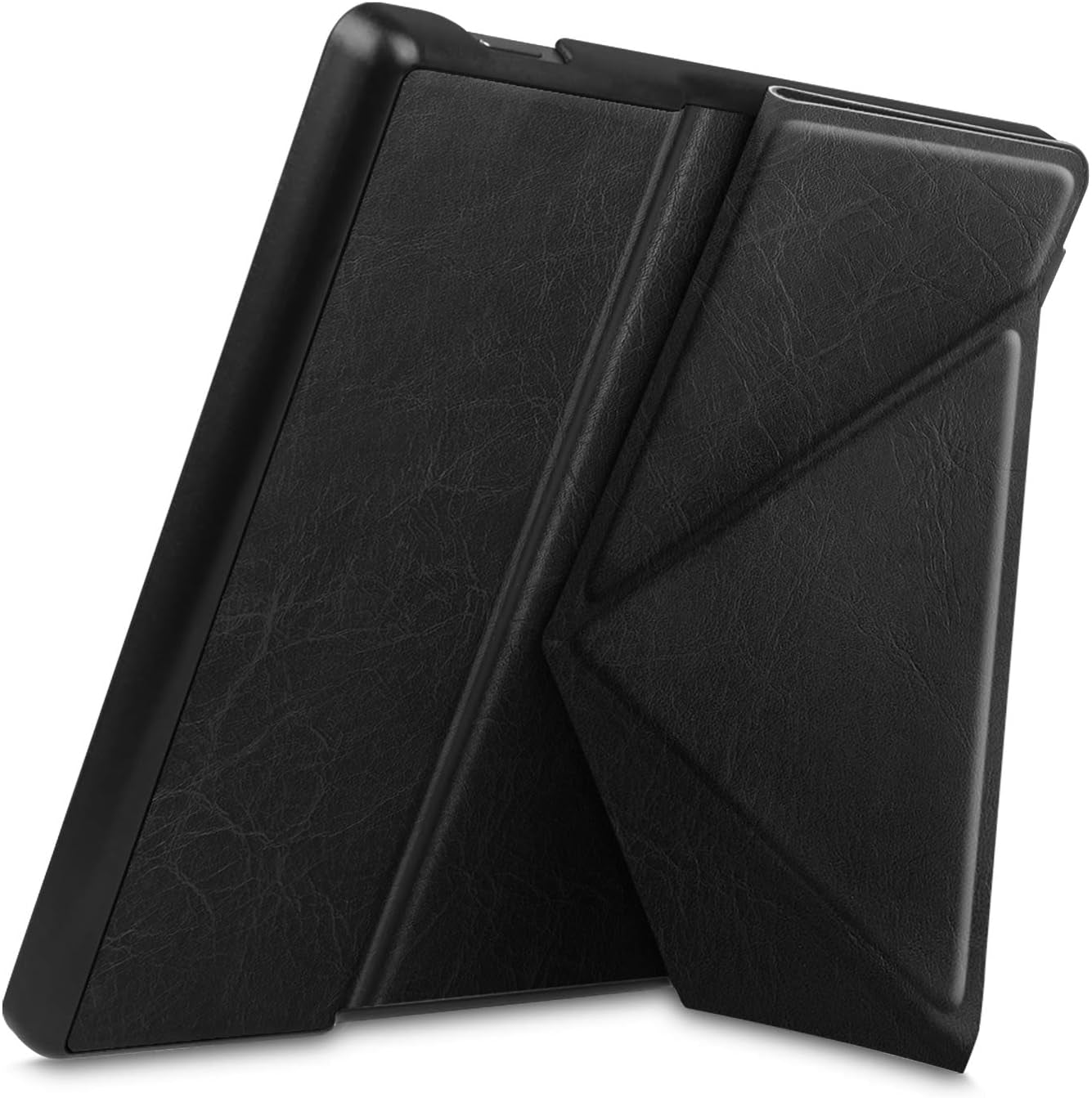 Fintie Origami Case for 7" Kindle Oasis (10Th/9Th Generation, 2019/2017 Release) - Slim Fit Stand Cover Support Hands Free Reading with Auto Wake Sleep, Black