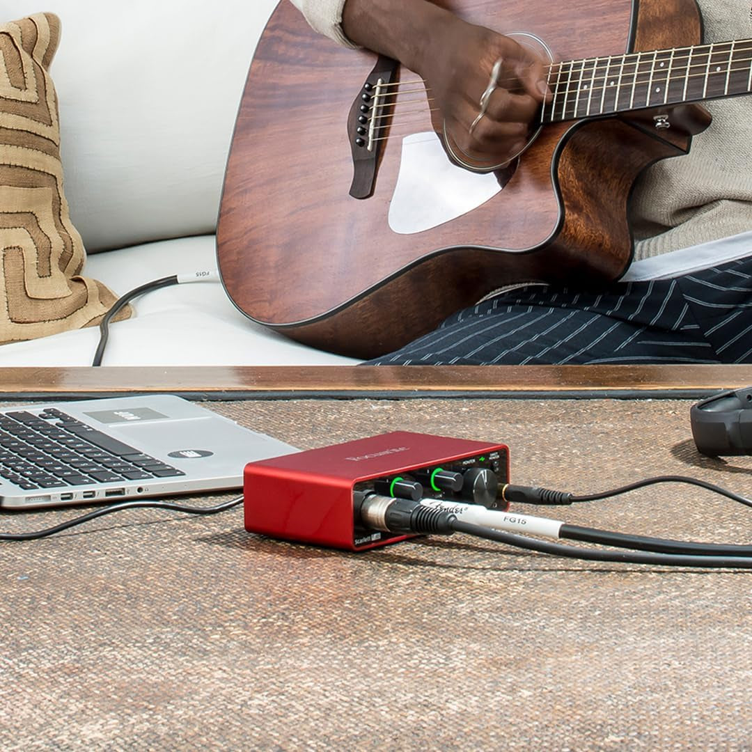 Focusrite Scarlett Solo Studio 3Rd Gen USB Audio Interface Bundle for the Guitarist, Vocalist or Producer with Condenser Microphone and Headphones for Recording, Songwriting, Streaming and Podcasting
