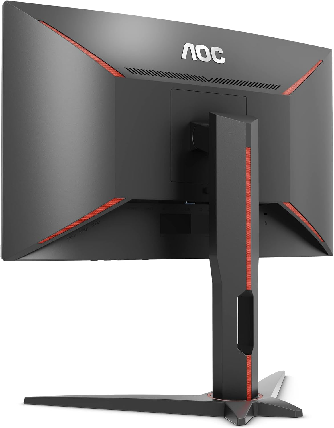 AOC C24G1 24" Curved Frameless Gaming Monitor, FHD 1080P, 1500R VA Panel, 1Ms 144Hz, Freesync, Height Adjustable, VESA, 3-Year Zero Dead Pixels Black